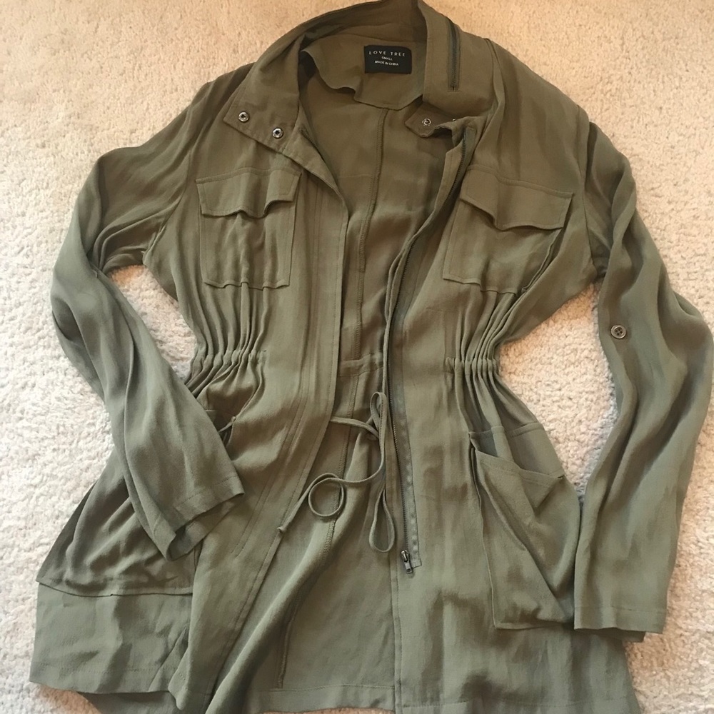 Lightweight Love Tree Green Jacket
